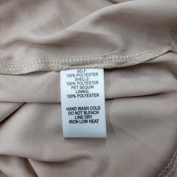 Lulus Women's size Medium Champagne Sequin Sleeveless Elegant Formal Gown - Picture 6 of 6